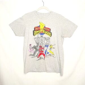 Saban's Mighty Morphin Power Rangers tee shirt, gray, size large.